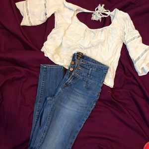 Light Blue High Waisted Skinny Jeans 👖